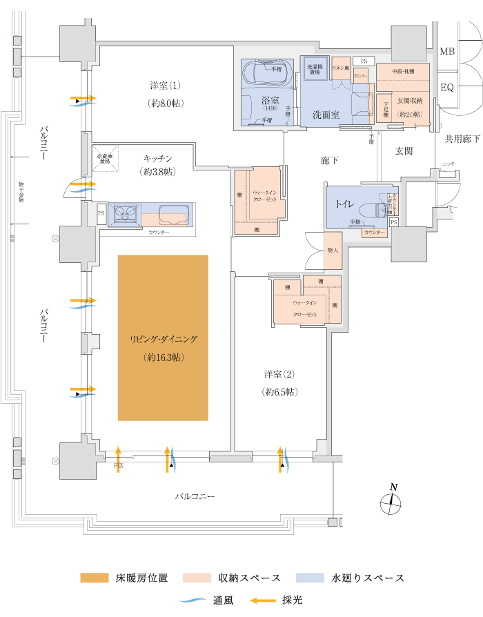 中山 公式】Fタイプ｜間取り｜神戸ジェームス山 中楽坊｜垂水区青山台
